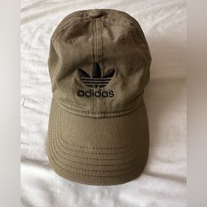Adidas army olive green logo 100% cotton baseball cap adjustable